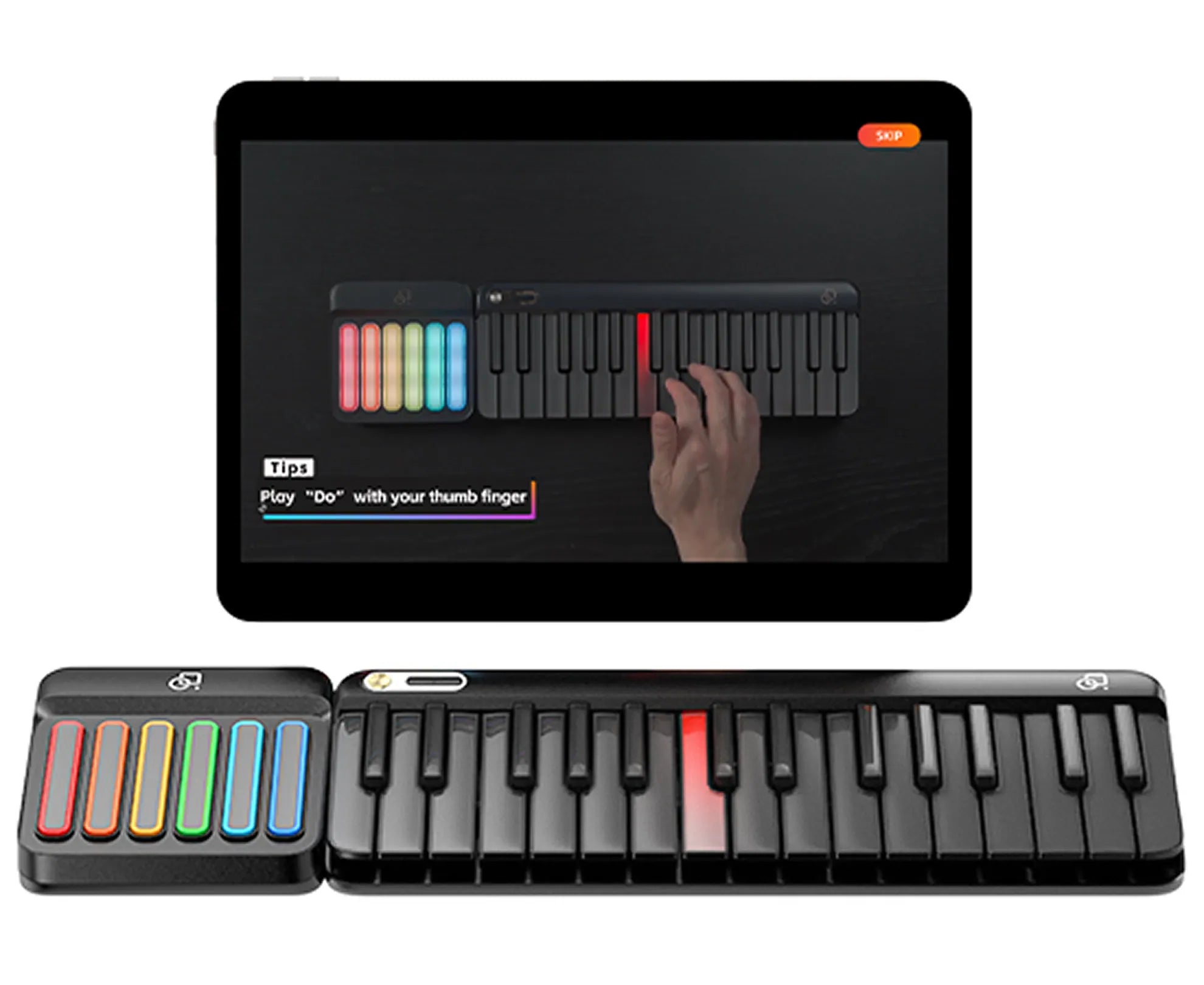 Easy-to-follow notation with smart guidance. Switch to Number Notation Mode for a more structured way to learn. Each light corresponds to a numbered note, so even beginners can play confidently from day one.