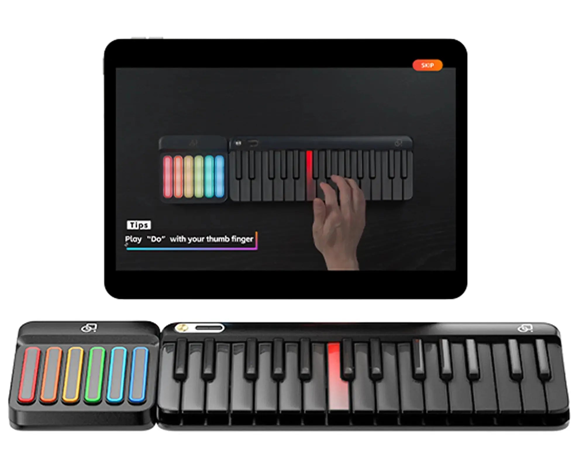 Easy-to-follow notation with smart guidance. Switch to Number Notation Mode for a more structured way to learn. Each light corresponds to a numbered note, so even beginners can play confidently from day one.