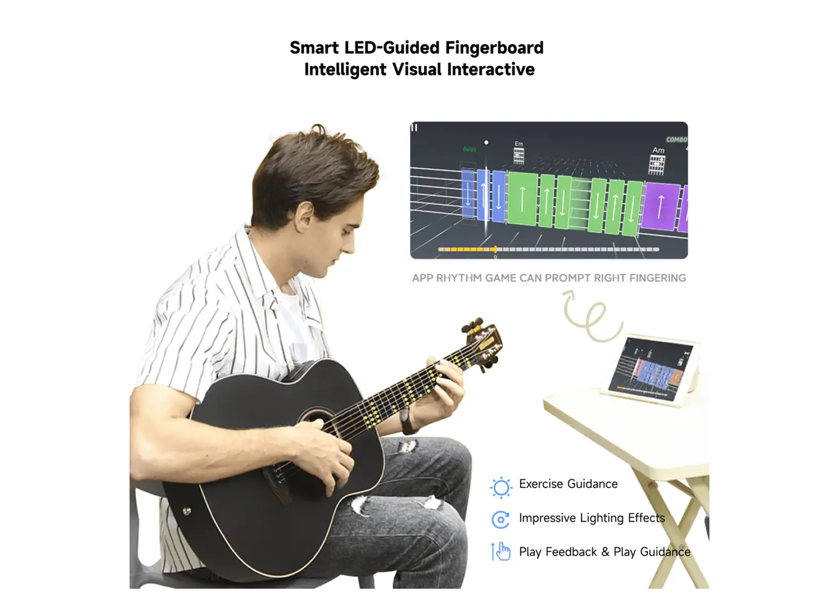 超美品✨ Popumusic Poputar アコースティックギター Poputar Smart Guitar