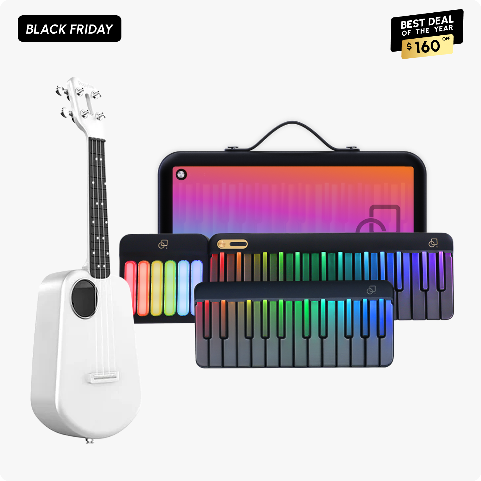 鍵盤楽器 PopuPiano Smart Keyboard Full Set Portable Smart Keyboard - Modular Digital Piano | PopuMusic